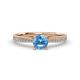 2 - Sian Blue Topaz and Diamond Bridal Set Ring 