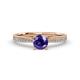 2 - Sian Iolite and Diamond Bridal Set Ring 