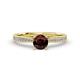 2 - Sian Red Garnet and Diamond Bridal Set Ring 