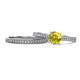 1 - Sian Yellow and White Diamond Bridal Set Ring 