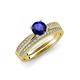 4 - Sian Blue Sapphire and Diamond Bridal Set Ring 