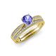 4 - Sian Tanzanite and Diamond Bridal Set Ring 