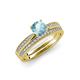 4 - Sian Aquamarine and Diamond Bridal Set Ring 