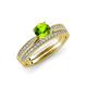 4 - Sian Peridot and Diamond Bridal Set Ring 