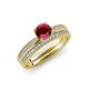 4 - Sian Ruby and Diamond Bridal Set Ring 