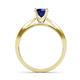 5 - Sian Blue Sapphire and Diamond Bridal Set Ring 