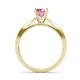 5 - Sian Pink Tourmaline and Diamond Bridal Set Ring 