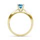 5 - Sian Blue Topaz and Diamond Bridal Set Ring 