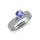 4 - Sian Tanzanite and Diamond Bridal Set Ring 