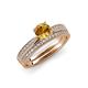 4 - Sian Citrine and Diamond Bridal Set Ring 