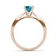 5 - Sian London Blue Topaz and Diamond Bridal Set Ring 