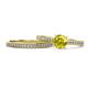 1 - Sian Yellow and White Diamond Bridal Set Ring 