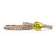 1 - Sian Yellow and White Diamond Bridal Set Ring 