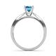 5 - Sian Blue Topaz and Diamond Bridal Set Ring 