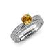 4 - Sian Citrine and Diamond Bridal Set Ring 