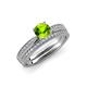 4 - Sian Peridot and Diamond Bridal Set Ring 