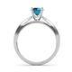 5 - Sian London Blue Topaz and Diamond Bridal Set Ring 