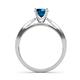 5 - Sian Blue and White Diamond Bridal Set Ring 