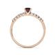 5 - Sezen Red Garnet and Diamond Bridal Set Ring 