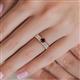7 - Sezen Red Garnet and Diamond Bridal Set Ring 
