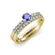 4 - Sezen Tanzanite and Diamond Bridal Set Ring 