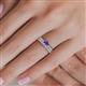 7 - Sezen Iolite and Diamond Bridal Set Ring 