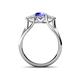 4 - Alyssa Tanzanite and White Sapphire Three Stone Engagement Ring 