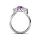 4 - Alyssa Amethyst and White Sapphire Three Stone Engagement Ring 