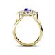 4 - Alyssa Tanzanite and White Sapphire Three Stone Engagement Ring 