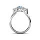 4 - Alyssa Aquamarine and White Sapphire Three Stone Engagement Ring 