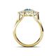 4 - Alyssa Aquamarine and White Sapphire Three Stone Engagement Ring 
