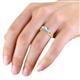 5 - Alyssa Aquamarine and White Sapphire Three Stone Engagement Ring 