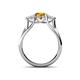 4 - Alyssa Citrine and White Sapphire Three Stone Engagement Ring 