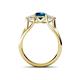 4 - Alyssa Blue Diamond and White Sapphire Three Stone Engagement Ring 