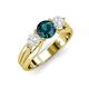 3 - Alyssa Blue Diamond and White Sapphire Three Stone Engagement Ring 