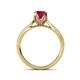 5 - Aziel Desire Ruby and Diamond Solitaire Plus Engagement Ring 