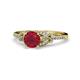 1 - Katelle Desire Ruby and Diamond Engagement Ring 