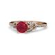 1 - Katelle Desire Ruby and Diamond Engagement Ring 