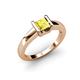 3 - Izna Princess Cut Lab Created Yellow Sapphire Solitaire Engagement Ring 