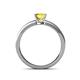 4 - Maren Classic 5.5 mm Princess Cut Lab Created Yellow Sapphire Solitaire Engagement Ring 