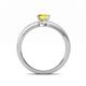 4 - Janina Classic Princess Cut Lab Created Yellow Sapphire Solitaire Engagement Ring 