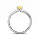 4 - Niah Classic 5.50 mm Princess Cut Created Yellow Sapphire Solitaire Engagement Ring 