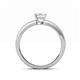 4 - Niah Classic 5.50 mm Princess Cut Created White Sapphire Solitaire Engagement Ring 