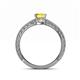 4 - Florian Classic 5.5 mm Princess Cut Lab Created Yellow Sapphire Solitaire Engagement Ring 