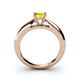 5 - Akila Princess Cut Lab Created Yellow Sapphire Solitaire Engagement Ring 