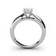 5 - Akila Princess Cut Lab Created White Sapphire Solitaire Engagement Ring 