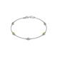 1 - Aizza (5 Stn/3.4mm) Petite Yellow Sapphire and Diamond on Cable Bracelet 