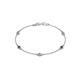 1 - Aizza (5 Stn/3.4mm) Petite Blue Sapphire and Diamond on Cable Bracelet 