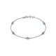 1 - Aizza (5 Stn/3.4mm) Petite Pink Sapphire and Diamond on Cable Bracelet 