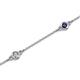 2 - Aizza (5 Stn/3.4mm) Petite Blue Sapphire and Diamond on Cable Bracelet 